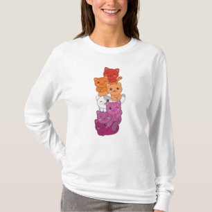 Lesbische Flagge Gay Pride Lgbtq Katzen Niedlich K T-Shirt