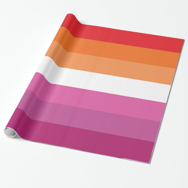 Lesbische Flagge Geschenkpapier (Ungerollt)