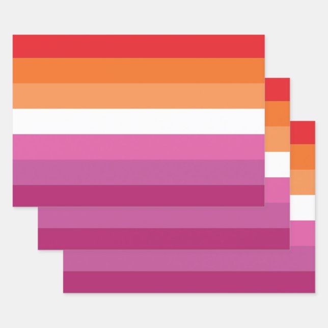 Lesbische Flagge Geschenkpapier Set (Set)