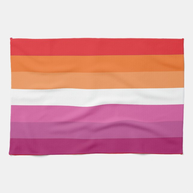 Lesbische Flagge Geschirrtuch (Horizontal)