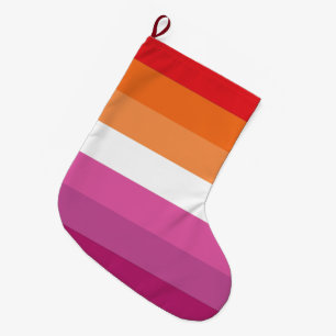 Lesbische Flagge Großer Weihnachtsstrumpf
