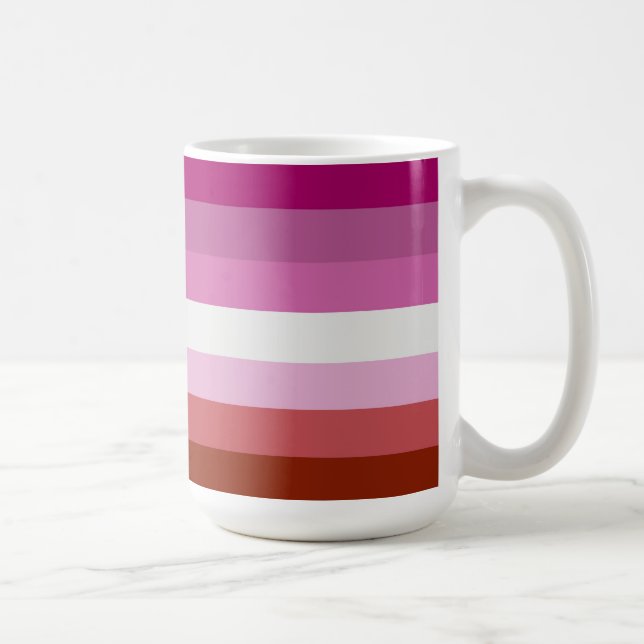 Lesbische Flagge Kaffeetasse (Rechts)