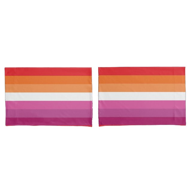 Lesbische Flagge Kissenbezug (Vorderseite-Set)