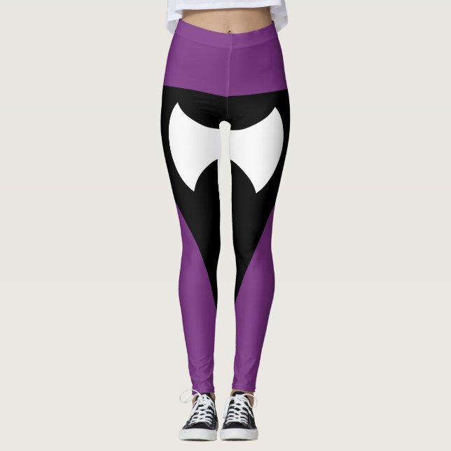 Lesbische Flagge Lila Ax Leggings (Vorderseite)