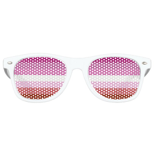 Lesbische Flagge Partybrille (Vorderseite)