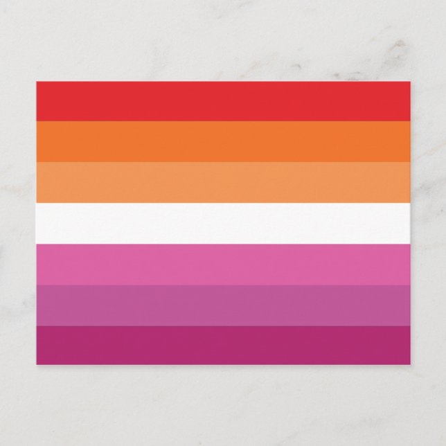 Lesbische Flagge Postkarte (Vorderseite)