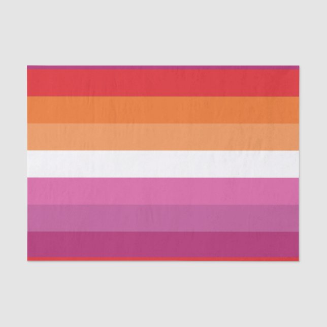 Lesbische Flagge Seidenpapier (Vorderseite)
