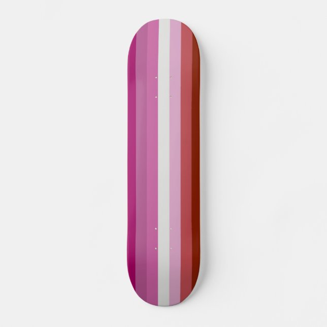 Lesbische Flagge Skateboard (Vorderseite)