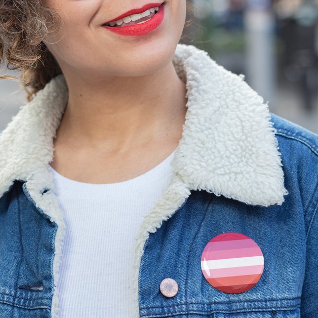 Lesbische Flagge Symbol Geschlecht Diversity Pride Button (Von Creator hochgeladen)