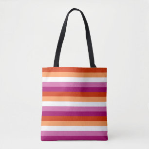 Lesbische Flagge Tote Bag Tasche