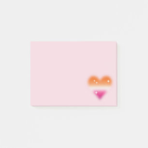 Lesbische Flaggen Herzpost - Anmerkungen Post-it Klebezettel