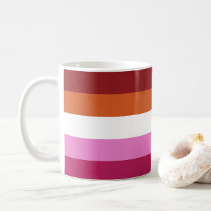 Lesbische Flaggenfarben Kaffeemaschine Tasse