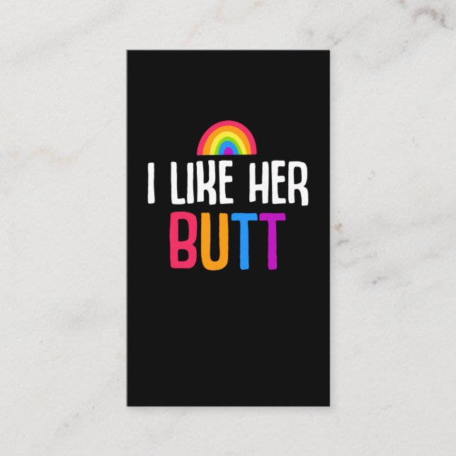 Lesbische Freundin Hintern LGBT Couple Quote Visitenkarte (Vorderseite)