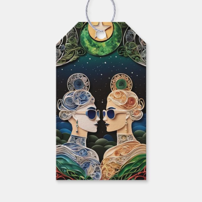 lesbische Gastgeschenk Hochzeit Geschenkanhänger (Vorderseite)