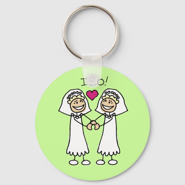 Lesbische Gastgeschenke Hochzeiten Schlüsselanhänger (Vorderseite)