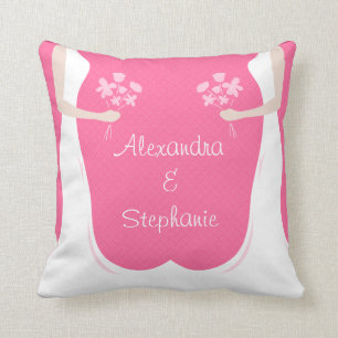 Lesbische Hochzeit Personalisiert Kissen