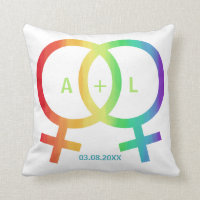 Lesbische Hochzeit Regenbogen-Venus-Symbol-|