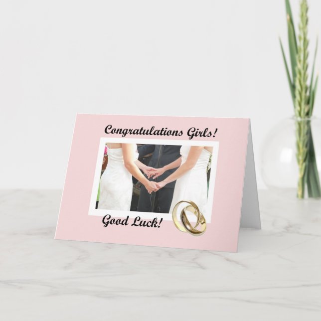 Lesbische Hochzeitkarte Karte (Vorderseite)