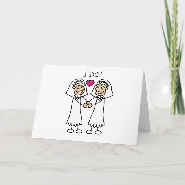 Lesbische Hochzeitskarte Karte (Vorderseite)