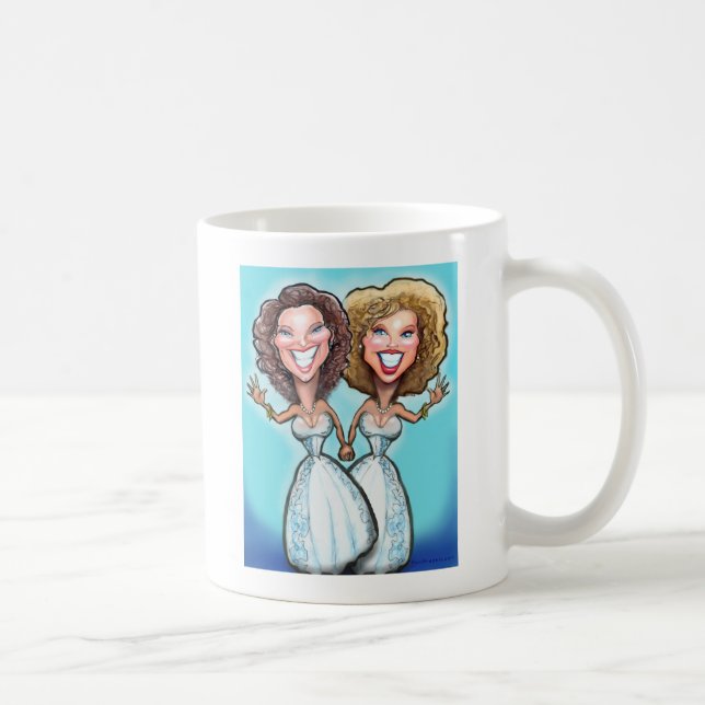 Lesbische Hochzeitstorte Kaffeetasse (Rechts)
