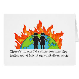 Lesbische Jubiläumsblase Funny Progressive Card