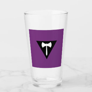 Lesbische Labrys-Pride-Flagge Glas