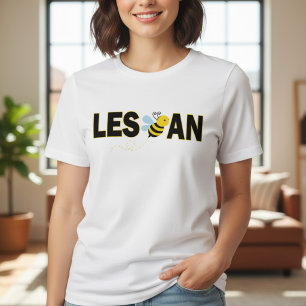Lesbische LGBT Pride Biene Cute Moderne Typografie Tri-Blend Shirt