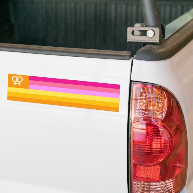 Lesbische Liebe (Morgendämmerung) Flagge Autoaufkleber (Auf Lkw)
