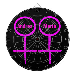 Lesbische Liebhaber individualisierbare Dartboard Dartscheibe