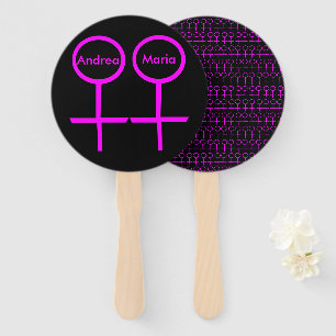 Lesbische Liebhaber Personalisierter Hand Fan Fächer