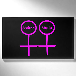 Lesbische Liebhaber Personalisierter Paare Namenschild