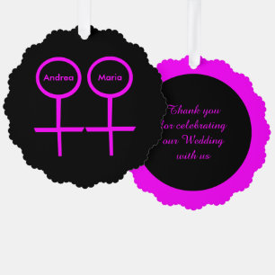 Lesbische Liebhaber von Custom Wedding Ornament Karte