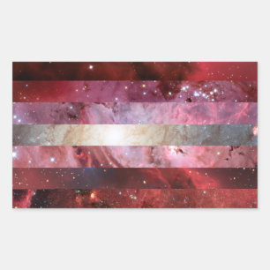 Lesbische Nebelfleckflaggenaufkleber Rechteckiger Aufkleber