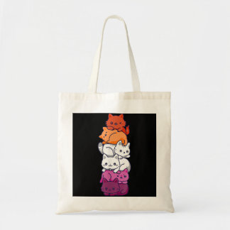 Lesbische Pride Cat LGBT Gay Flag Niedlich Hers an Tragetasche