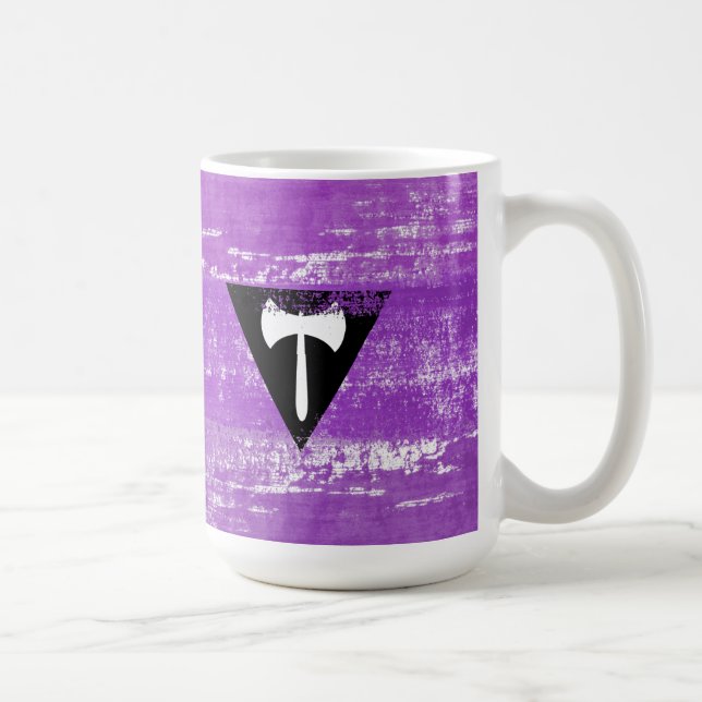 Lesbische Pride-Farbe (Labrys) Kaffeetasse (Rechts)