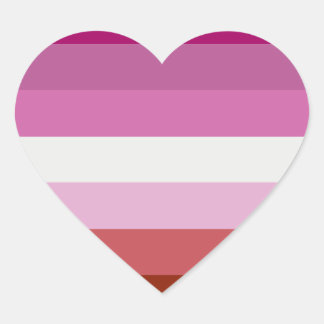 Lesbische Pride Flag Herzkleber Herz-Aufkleber