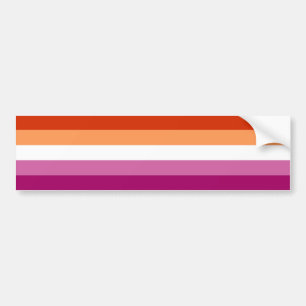 Lesbische Pride-Flagge (5 Streifen) Autoaufkleber