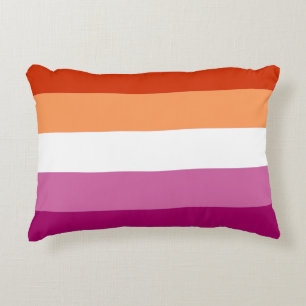 Lesbische Pride-Flagge (5 Streifen) Dekokissen