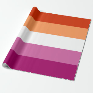 Lesbische Pride-Flagge (5 Streifen) Geschenkpapier