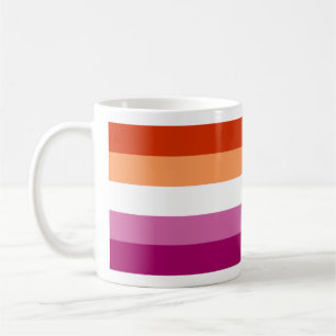 Lesbische Pride-Flagge (5 Streifen) Kaffeetasse