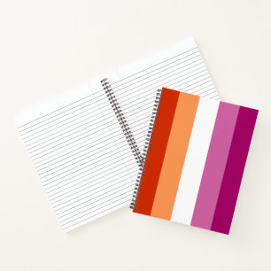 Lesbische Pride-Flagge (5 Streifen) Notizbuch