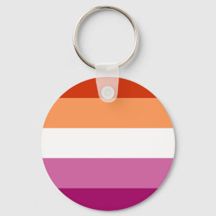 Lesbische Pride-Flagge (5 Streifen) Schlüsselanhänger