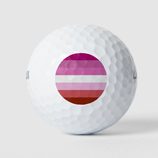 Lesbische Pride-Flagge Golfball (Vorderseite)