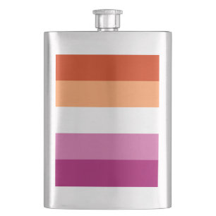Lesbische Pride-Flagge LGBTQ Flachmann