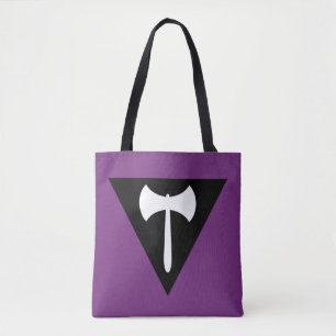 Lesbische Pride-Flagge Lila Axt Tasche