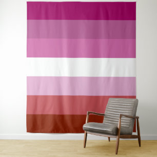 Lesbische Pride-Flagge vertikal Wandteppich