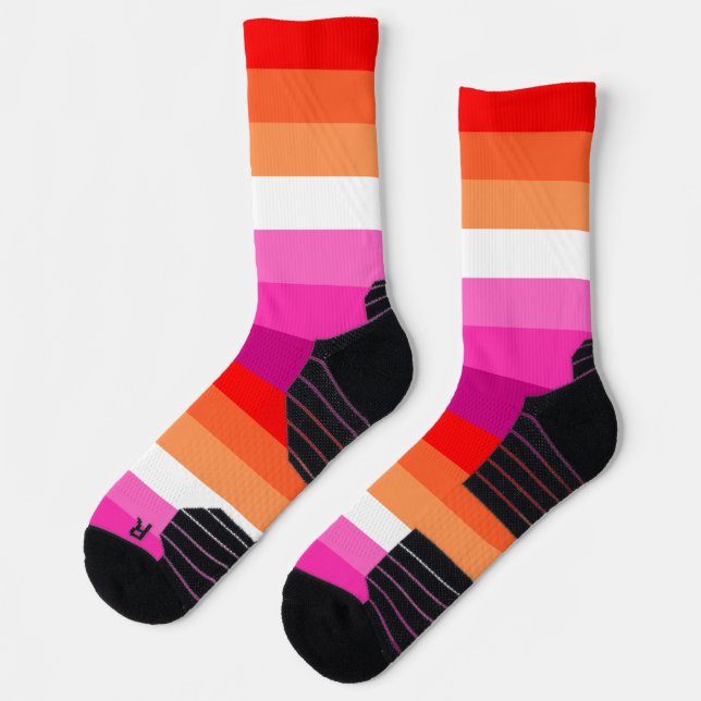 Lesbische PRIDE-Flaggensocken Socken (Links)