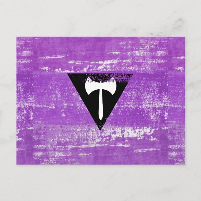 Lesbische Pride Paint (Labrys) Postkarte (Vorderseite)