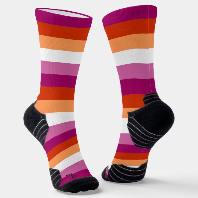 Lesbische Pride Socks Socken (Gewinkelt)