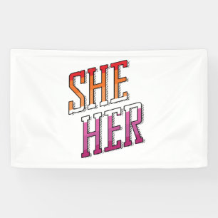 Lesbische Pronomen Sie Ihr Banner